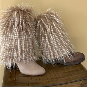 Faux fur boot rugs